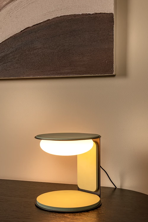 Lucide ALINDA - Tischlampe - Ø 20 cm - LED Dim. - 1x9W 3000K - Grün | Essential - Atmosphäre 1